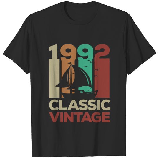 40th Birthday 1982 Sailor Sailing Retro Vintage T-shirt
