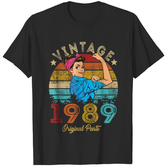 Vintage Made In 1989 32th Birthday Woman Original T-shirt
