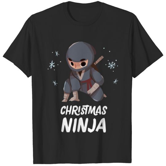 Christmas Ninja Boy Funny Martial Arts Family Paja T-shirt