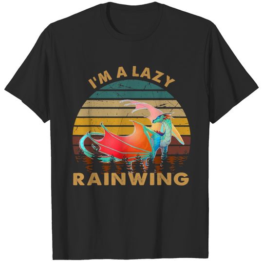 I m A Lazy Rainwing Dragon Vintage Wings T-shirt