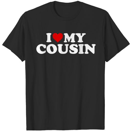 I Love My Cousin Red Heart T-shirt