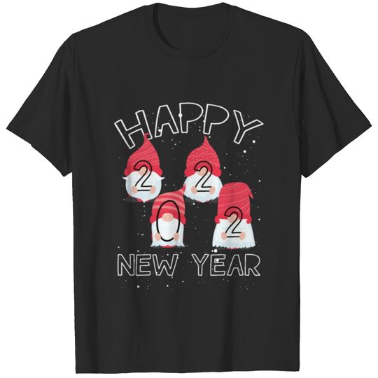 Happy New Year 2022 Nordic Gnomes Lover New Year’s T-shirt