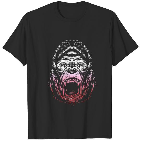 angry GORILLA "king" design 7 T-shirt