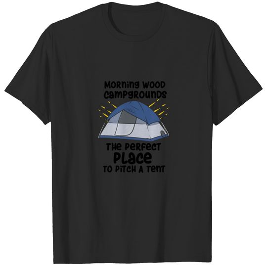 Camping Morning Wood Campgrounds T-shirt