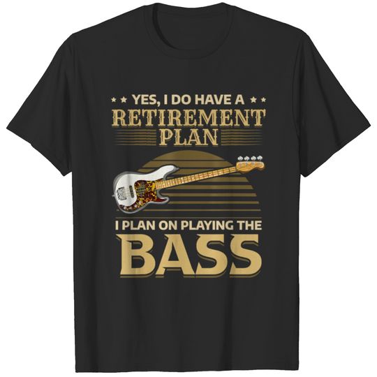 Guitar Retired Bass Guitarist RetirementBass Guita T-shirt
