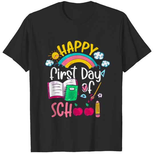 Happy First Day of School Rainbow T-shirt