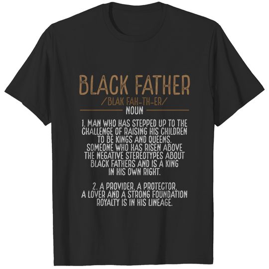Black Father Definition Proud African American T-shirt