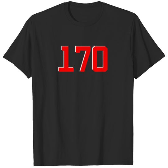 170 red and white T-shirt