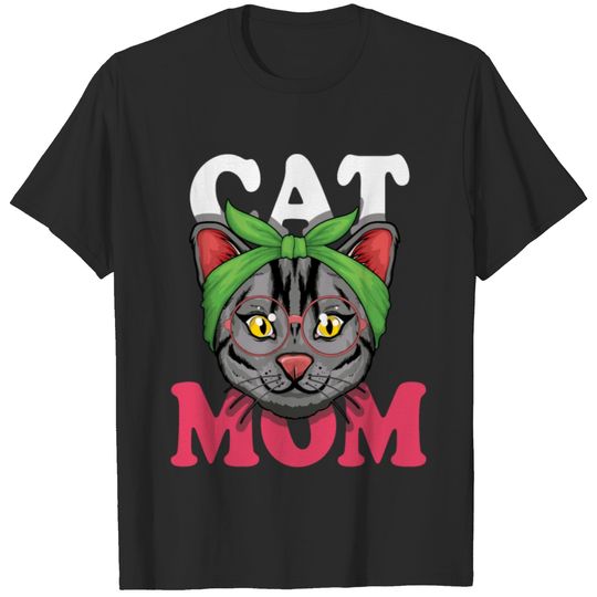 Kawaii Cat Mom Mama Mum Mother's Day T-shirt