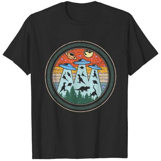 Dinosaur Alien Abduction Shirt, Funny Dinosaur T-shirt