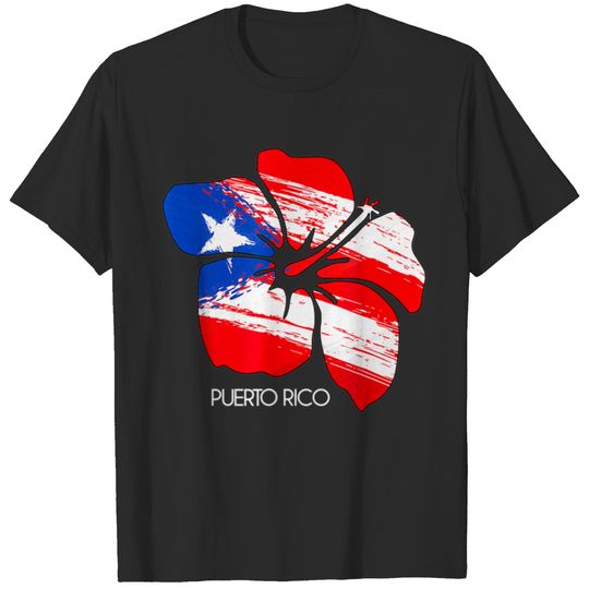 Puerto Rico Culture Roots Amapola Boricua Flag T-shirt