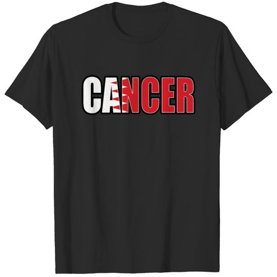 Cancer Bahraini Horoscope Heritage DNA Flag T-shirt