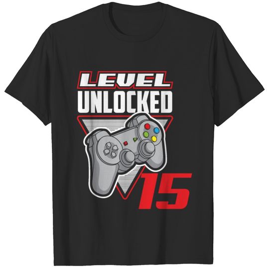 15th birthday boys 15 years birthday gamer gaming T-shirt