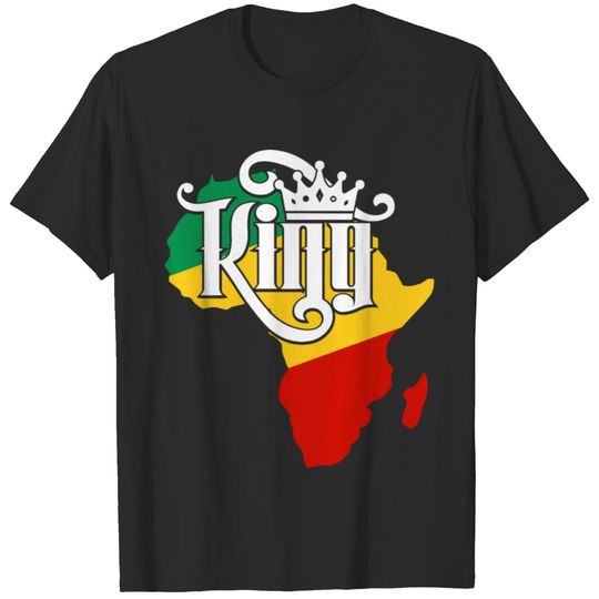 African King Love Africa Map Black Power T-shirt