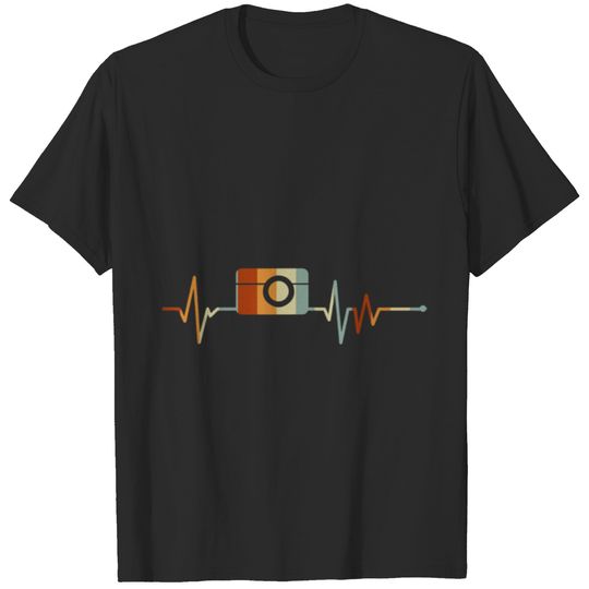 Camera Photography Heartbeat T-shirt
