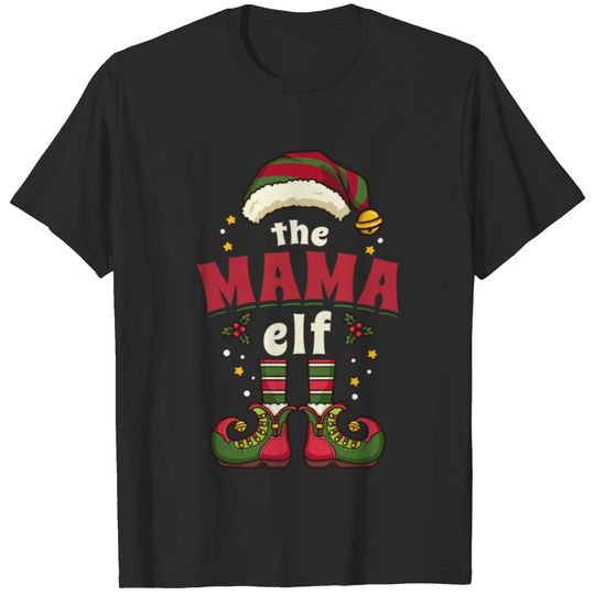 Mama Elf Mother Elf Christmas T-shirt