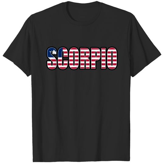 Scorpio Liberian Horoscope Heritage DNA Flag T-shirt