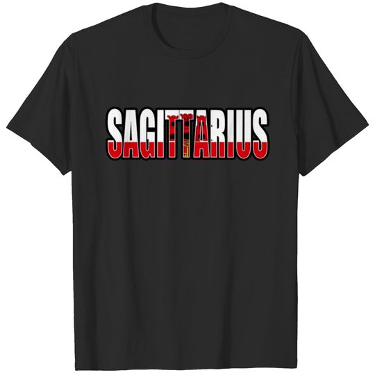 Sagittarius Gibraltar Horoscope Heritage DNA Flag T-shirt