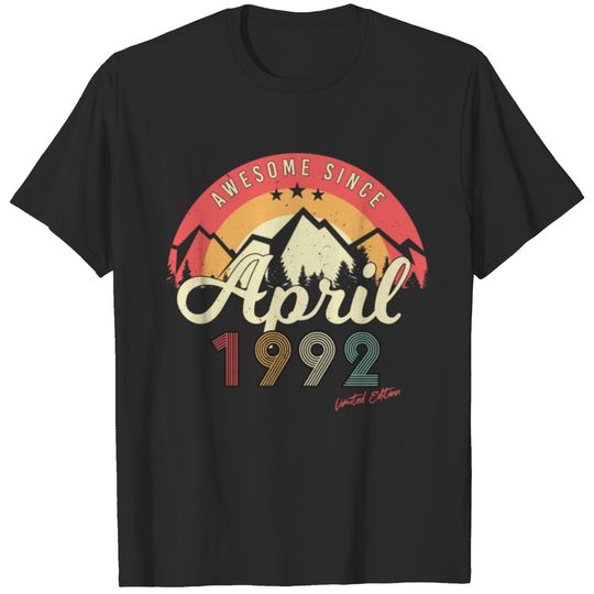 Year Of Birth April 1992 T-shirt