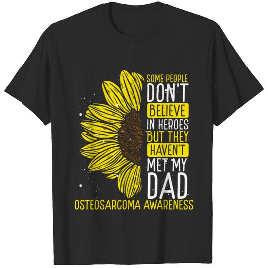 Osteosarcoma Awareness Ribbon Dad Warrior T-shirt