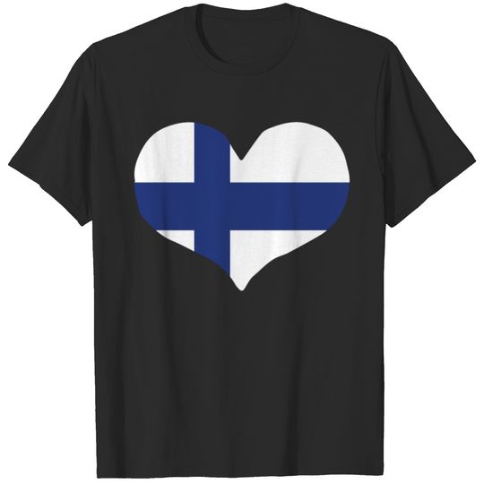 Finland Heart Flag T-shirt