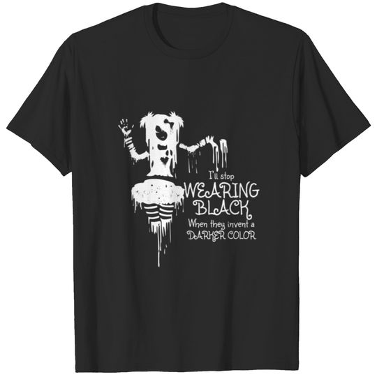 Gothcore Darker Color Funny Black Lover T-shirt