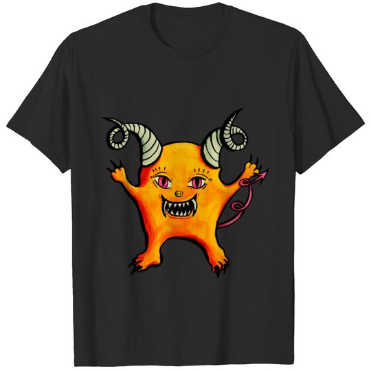 Cute Weird Horned Little Demon Creature T-shirt