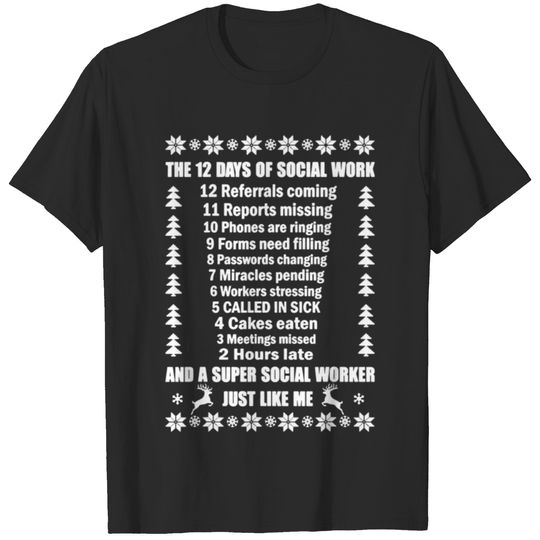 12 Days Of Social Work Social Worker T-shirt