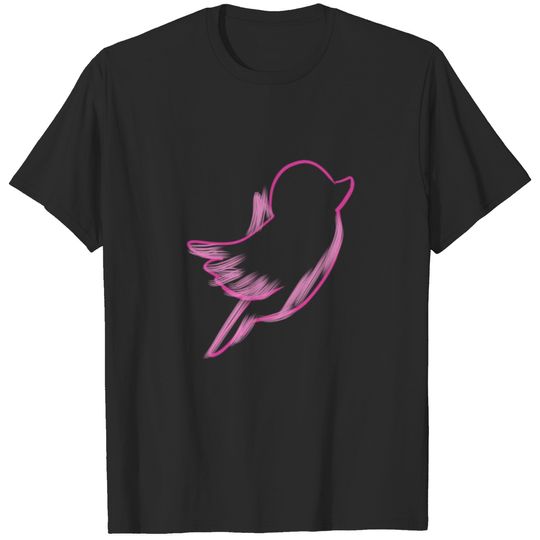 pink bird peace freedom symbol animal fly T-shirt