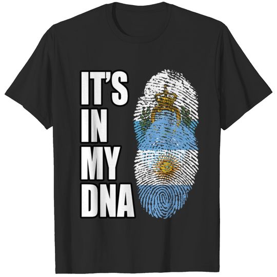Sammarinesen And Argentinian Vintage Heritage DNA T-shirt