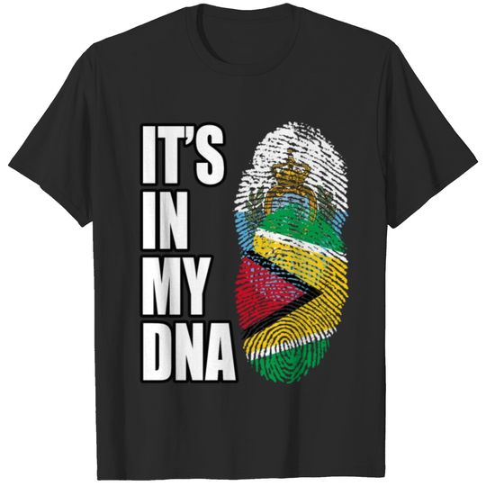 Sammarinesen And Guyanese Vintage Heritage DNA Fla T-shirt