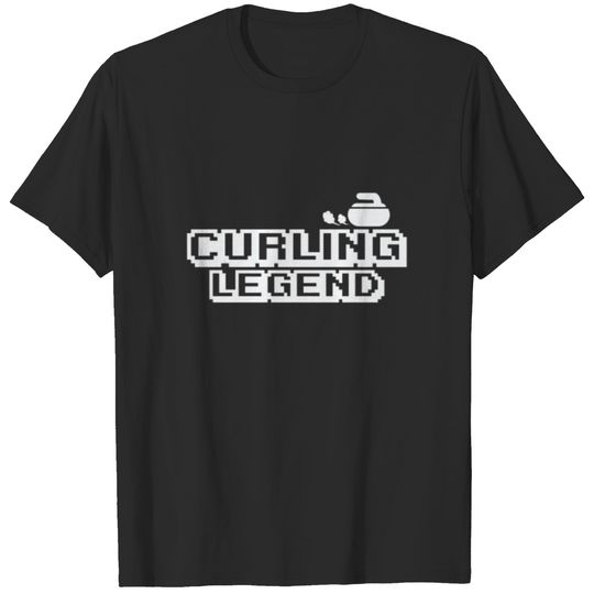 Curling Legend Winter Sports Stone Curling Broom T-shirt