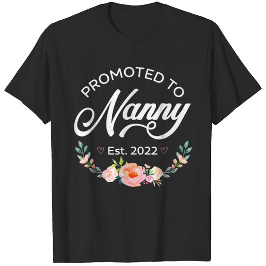 Promoted to Nanny Est 2022 Women Floral T Shirt T-shirt