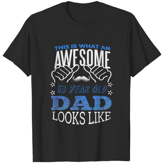Age 53 Year Old Dad Awesome Fathers Day 2022 T-shirt