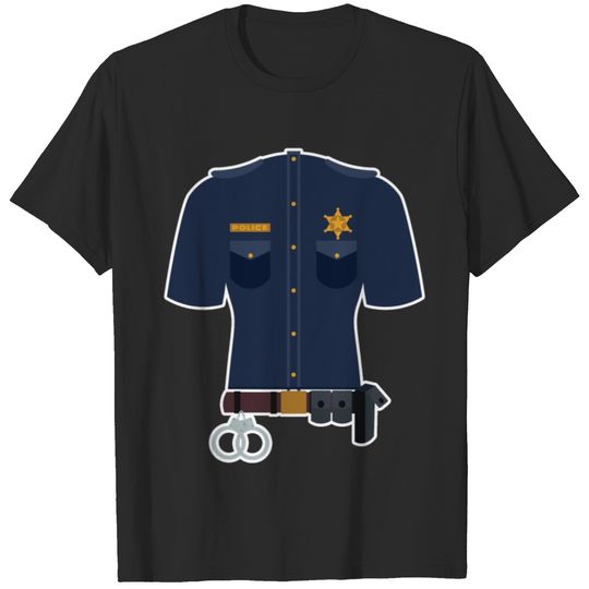 Police Officer Uniform Funny Carnival T-shirt