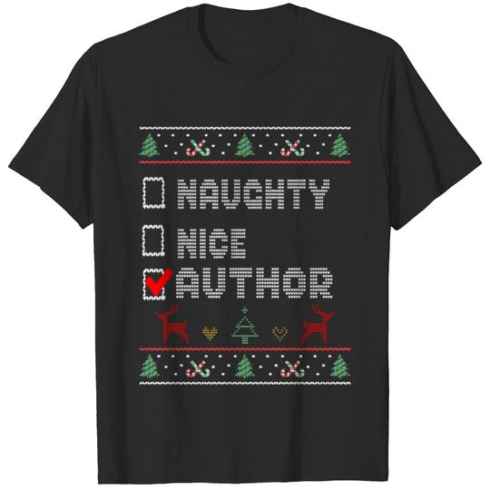 Naughty Nice Author, Matching Christmas Group T-shirt