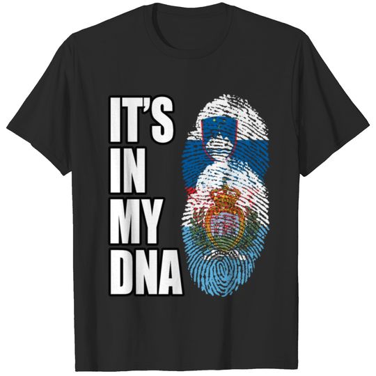 Slovenian And Sammarinese Vintage Heritage DNA Fla T-shirt