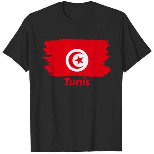 Tunis Proud Flag Text T-shirt