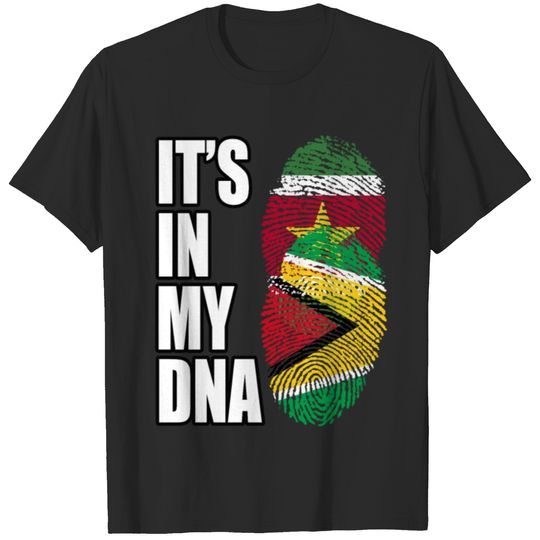 Surinamese And Guyanese Vintage Heritage DNA Flag T-shirt