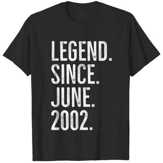 Legend Since June 2002 T-shirt