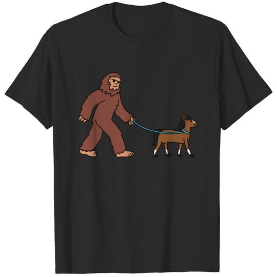 Bigfoot Sasquatch Walking Horse T-shirt