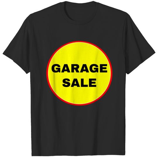 Printable Round Yellow Garage Sale For Marketplace T-shirt