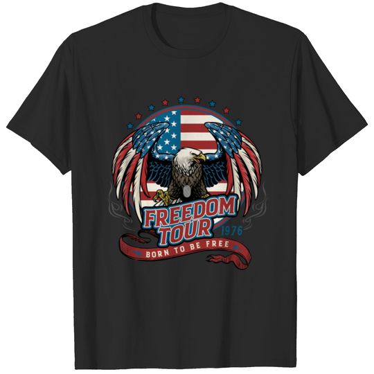 Freedom Tour 1776 Vintage Style Fourth Of July T-shirt