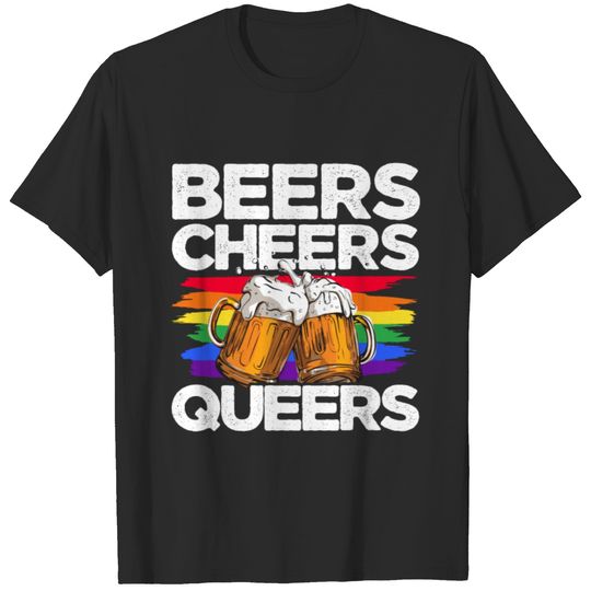 Beers Cheers Queers Bisexual Transgender Love Lgbt T-shirt