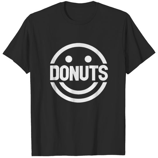 Donuts Smile Face White Funny T-shirt