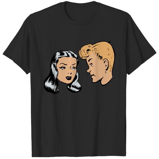 Retro boy and girl T-shirt