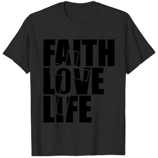 Outline jesus cool faith love life faith love love T-shirt