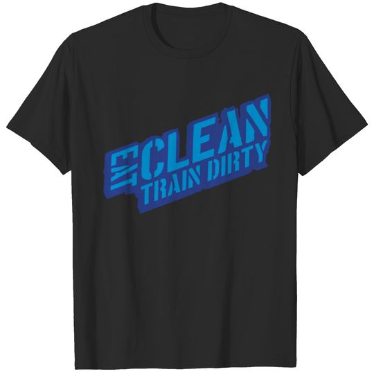 Weights eat clean strong text healthy train logo s T-shirt
