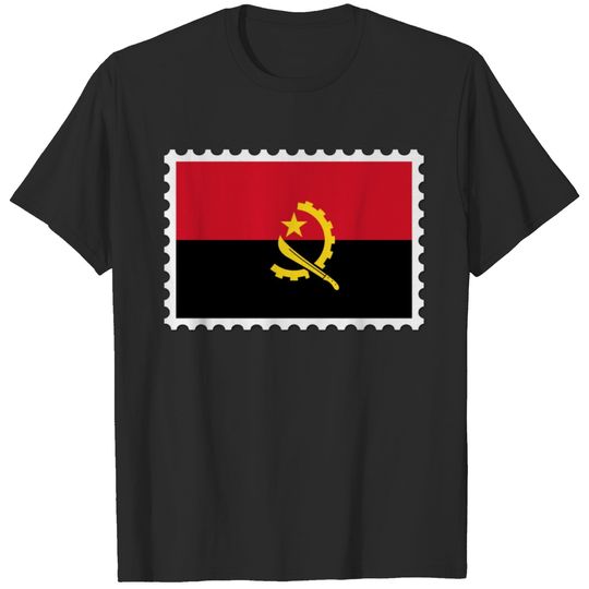 Angola flag stamp T-shirt