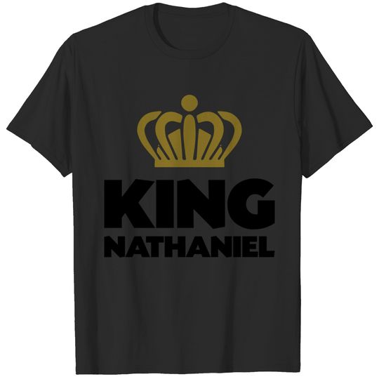 King nathaniel name thing crown T-shirt